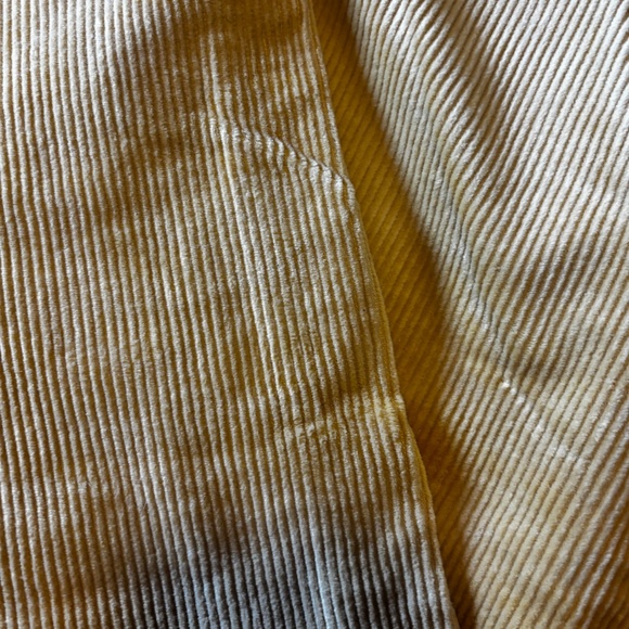 Ines de la Fressange Uniqlo colab light yellow corduroy wide leg baggy pants NWT - Picture 3 of 9